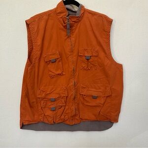 Bugle Boy Authentics Orange Hunting Vest Many Pockets Size Med Outdoor Camping